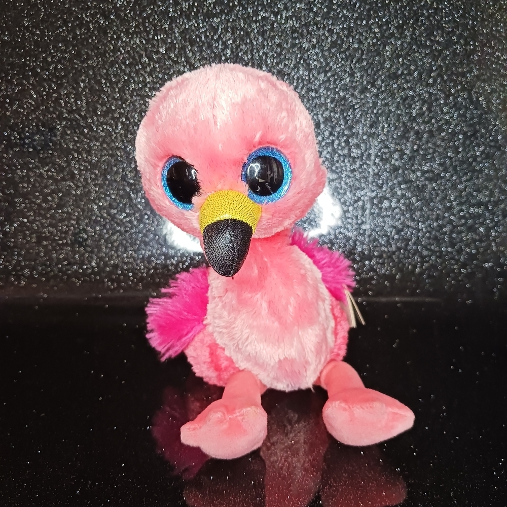 Ty Beanie Boos Gilda the Pink Flamingo Plushi.